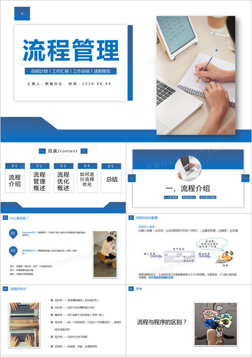 藍(lán)色漸變簡(jiǎn)約公司業(yè)務(wù)員工流程管理知識(shí)培訓(xùn)ppt模板下載 熊貓辦公